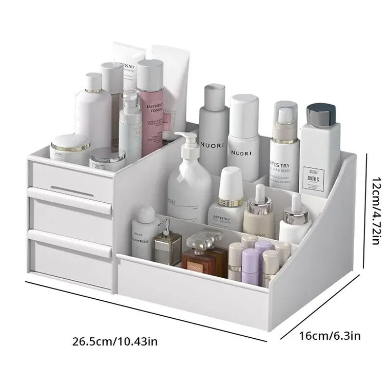 Ingénieuse boîte de rangement pour produits de beauté, organisateur de cosmétiques, grande capacité de rangement, pour un espace organisé, propre et agréable. La livraison est offerte !