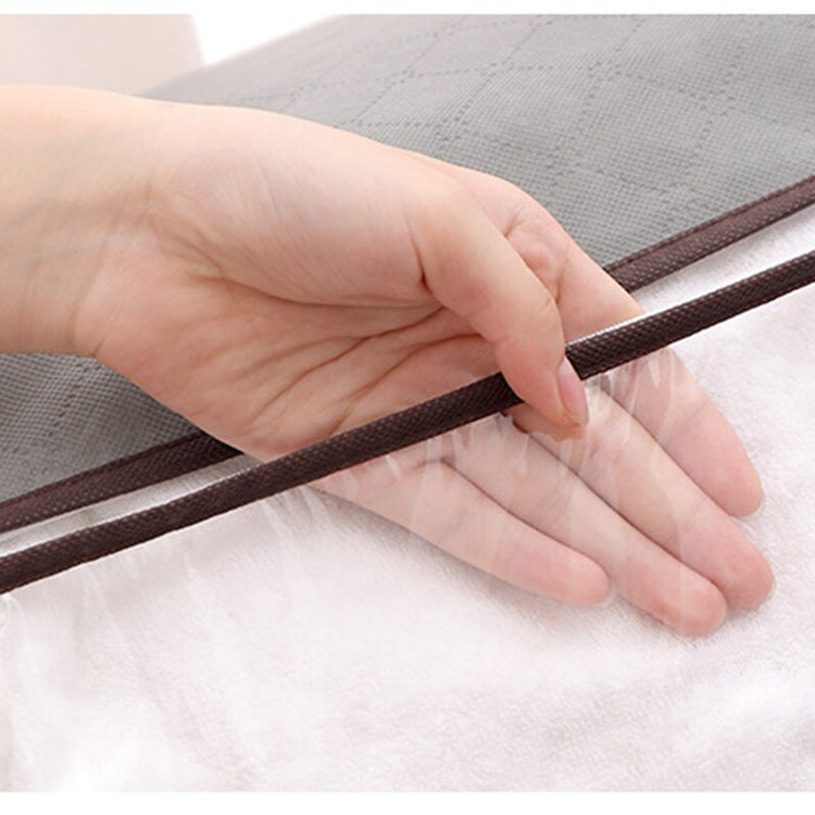 Magnifique sac de rangement grande capacité avec poignée renforcée, fenêtre transparente, tissu respirant et anti-poussière, fermeture éclair bidirectionnelle pour couettes, vêtements et couvertures. Livraison prioritaire offerte !