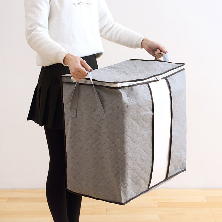 Magnifique sac de rangement grande capacité avec poignée renforcée, fenêtre transparente, tissu respirant et anti-poussière, fermeture éclair bidirectionnelle pour couettes, vêtements et couvertures. Livraison prioritaire offerte !