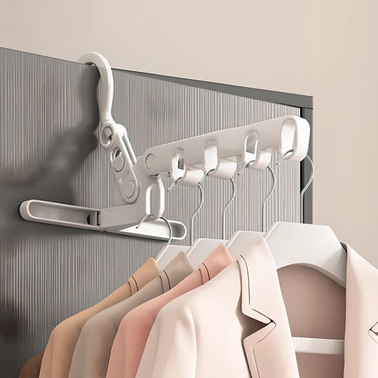 Ingénieux support magique de séchage et rangement à 5 crochets, cintre multifonction, ultra solide et robuste jusqu’à 4 kg, gain de place – Idéal pour sécher le linge à l’intérieur les jours de pluie ou de froid, support Premium. Livraison offerte !