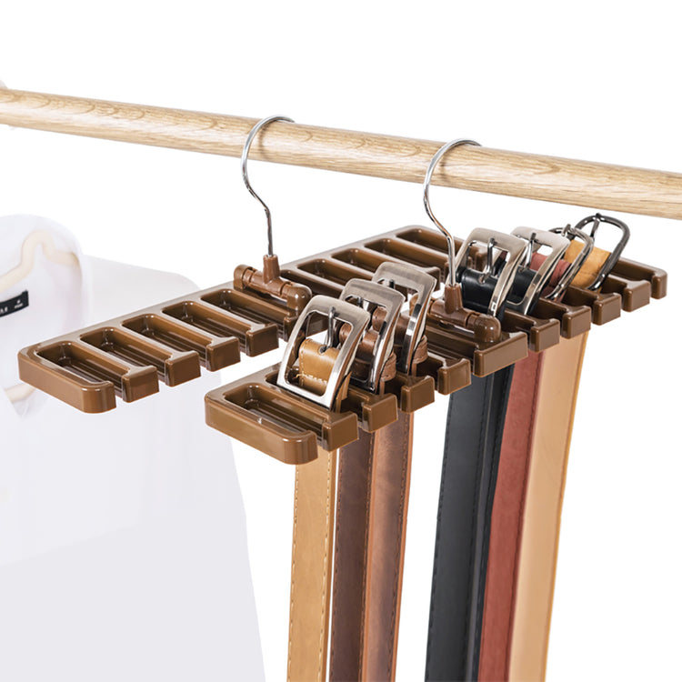 Ingénieux support rotatif pour ceintures, cravates, foulards et accessoires divers. Livraison offerte !